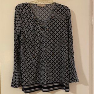 Michael Kors black & white blouse, P/L